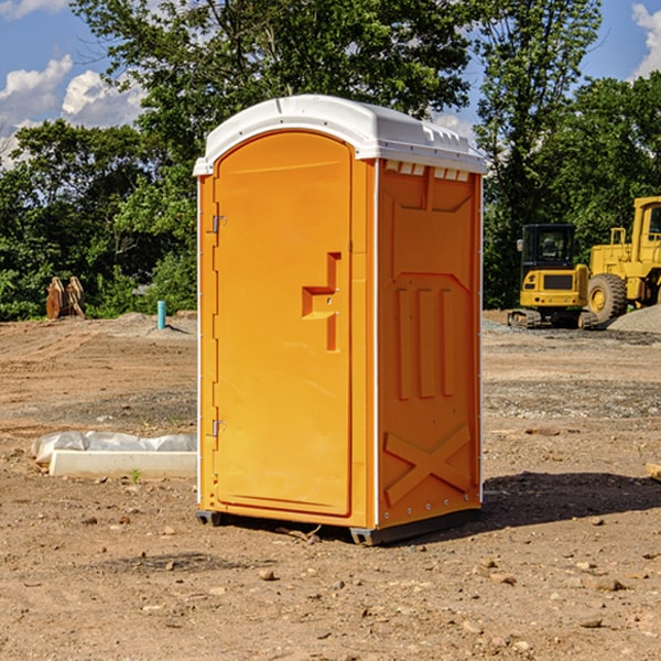 how often are the portable restrooms cleaned and serviced during a rental period in Paragon Estates Colorado